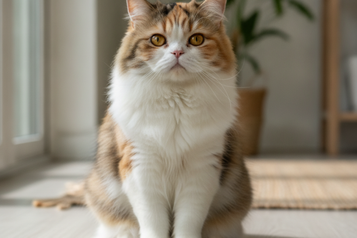 Cat being monitored for unexplained weight loss and body condition changes