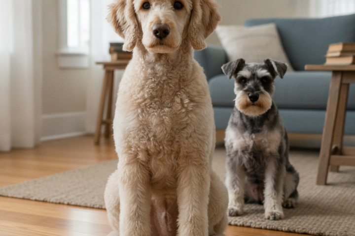 Dog displaying tense body language during a sudden behavior change